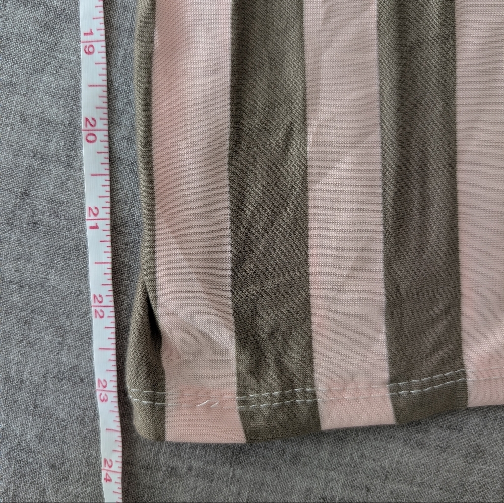 Striped Pink and Green Wide-Leg Pants - Picture 4 of 4